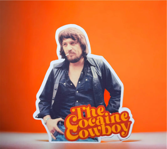 Waylon Jennings - Cocaine Cowboy - Vinyl Sticker