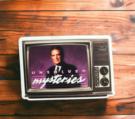 Unsolved Mysteries - Retro TV - Vinyl Sticker - Die Cut