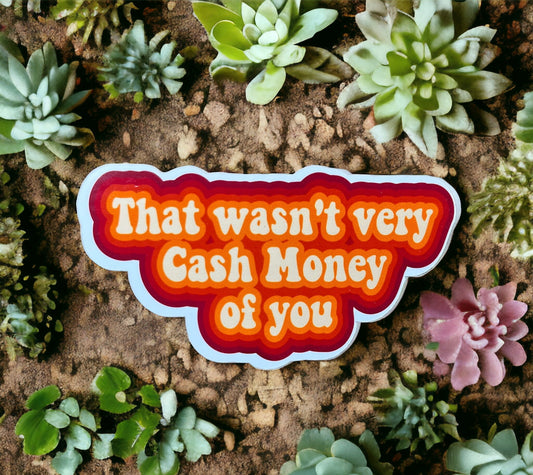 That Wasn't Very Cash Money of You - YMCMB - Vinyl Sticker