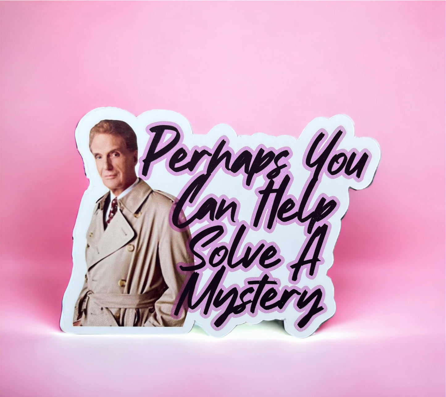 Unsolved Mysteries - Robert Stack - Vinyl Sticker - Die Cut